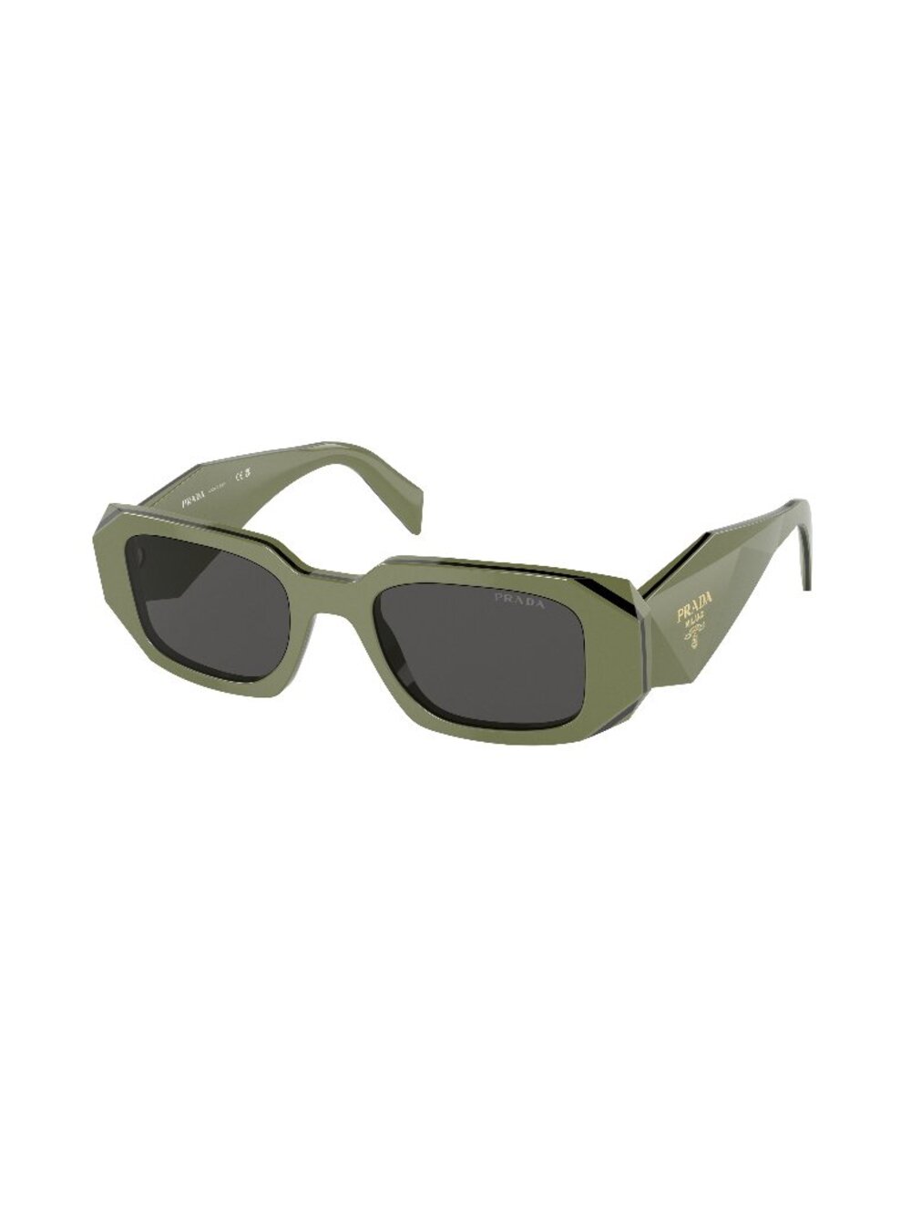 New Prada Women's Sunglasses Multicolor Square Grey Lens Acetate Frame PR 17WS